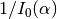1/I_0(\alpha)